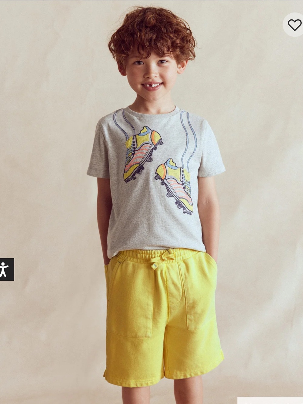 NWT Boys Garment Dye Yellow Elastic-Waist Sweat Shorts Size 12